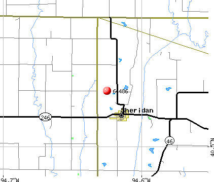 Sheridan, MO (64486) map