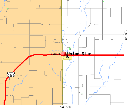 Union Star, MO (64494) map