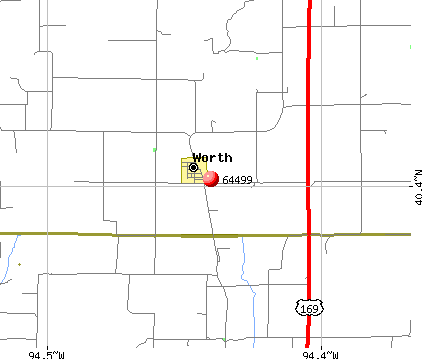 Worth, MO (64499) map