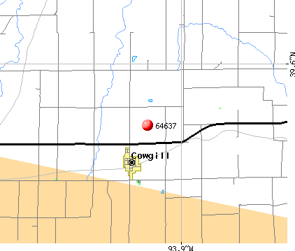 Cowgill, MO (64637) map