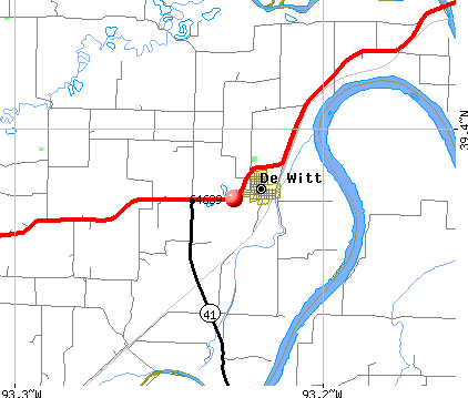 De Witt, MO (64639) map
