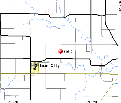 Gilman City, MO (64642) map