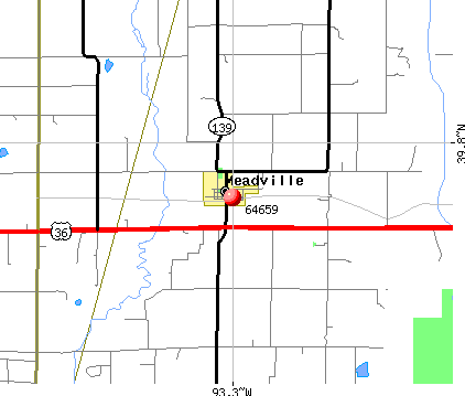 Meadville, MO (64659) map
