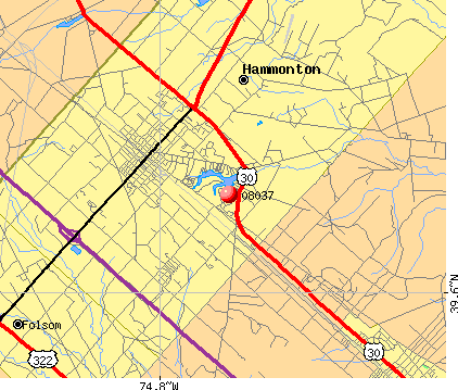 Hammonton, NJ (08037) map. Nearest zip codes: 08217, 08095, 08346, 08089, 