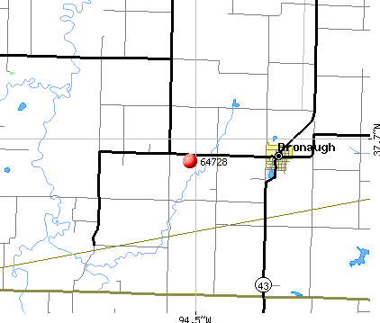 Bronaugh, MO (64728) map