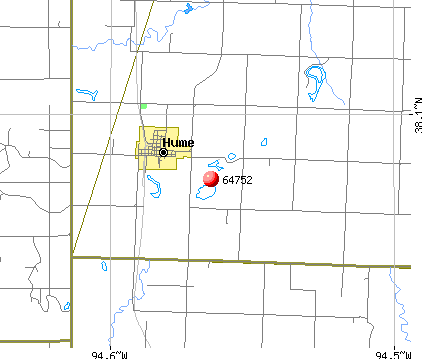 Hume, MO (64752) map