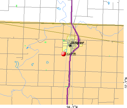 Jasper, MO (64755) map
