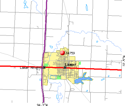 Lamar, MO (64759) map