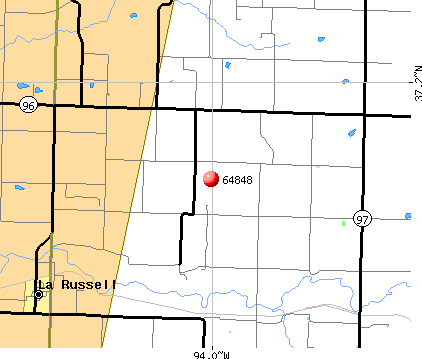 La Russell, MO (64848) map
