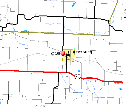 Clarksburg, MO (65025) map