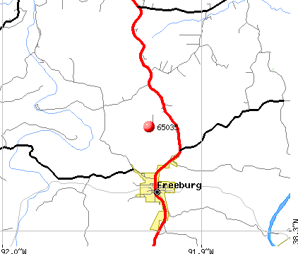 Freeburg, MO (65035) map