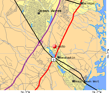 Manahawkin, NJ (08050) map