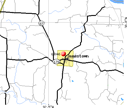 Jamestown, MO (65046) map