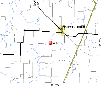Prairie Home, MO (65068) map