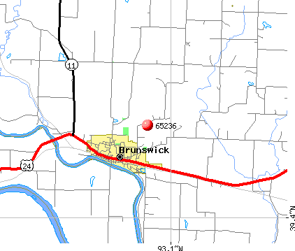 Brunswick, MO (65236) map