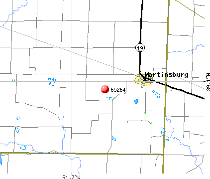 Martinsburg, MO (65264) map