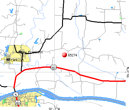 New Franklin, MO (65274) map
