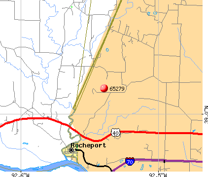 Rocheport, MO (65279) map