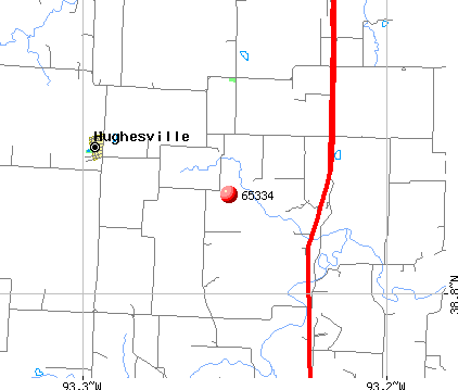 Hughesville, MO (65334) map