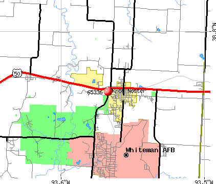 Knob Noster, MO (65336) map