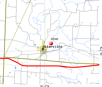 Otterville, MO (65348) map
