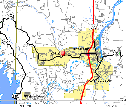 Branson Zip Code Map