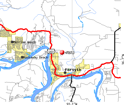 Forsyth, MO (65653) map