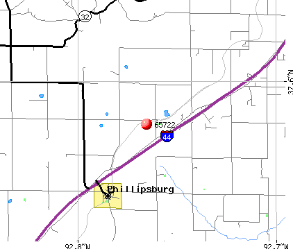 Phillipsburg, MO (65722) map