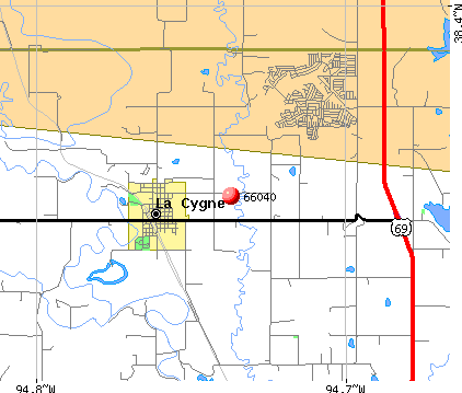 La Cygne, KS (66040) map