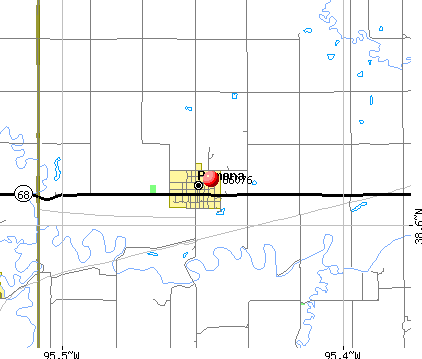 Pomona, KS (66076) map
