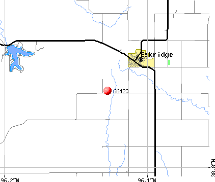 Eskridge, KS (66423) map