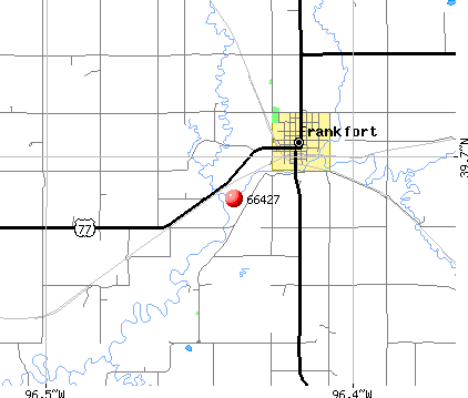 Frankfort, KS (66427) map