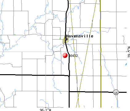Havensville, KS (66432) map