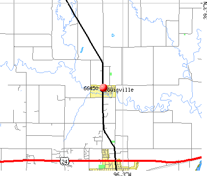 Louisville, KS (66450) map