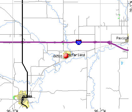 McFarland, KS (66501) map