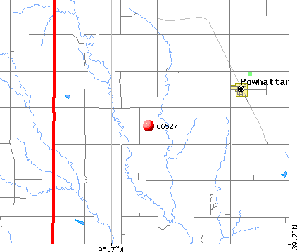 Powhattan, KS (66527) map