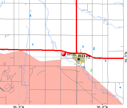 Riley, KS (66531) map