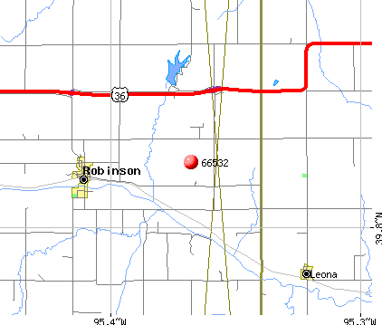 Robinson, KS (66532) map