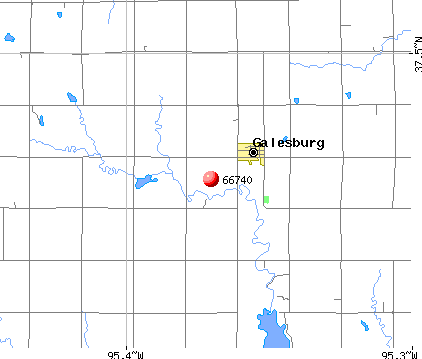 Galesburg, KS (66740) map