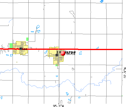 La Harpe, KS (66751) map