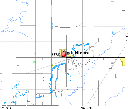 West Mineral, KS (66782) map