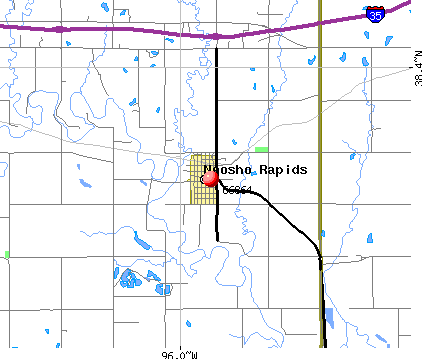 Neosho Rapids, KS (66864) map