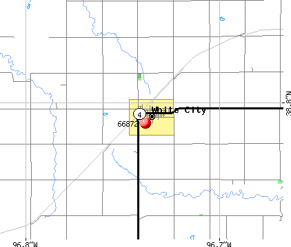 White City, KS (66872) map