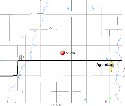 Agenda, KS (66930) map