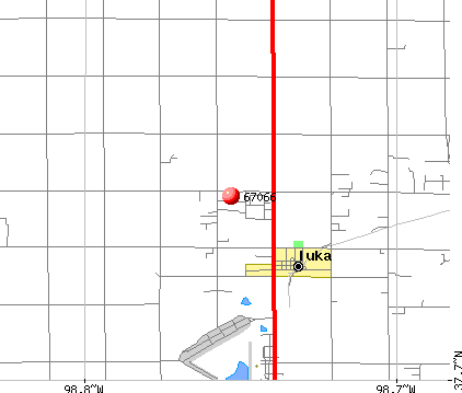 Iuka, KS (67066) map