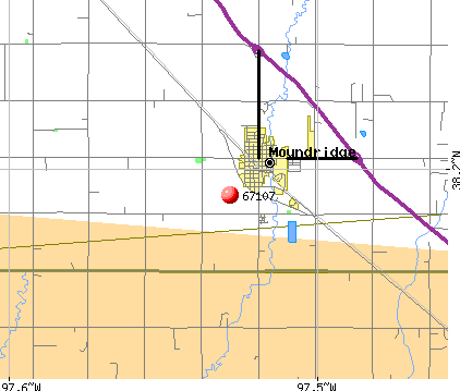 Moundridge, KS (67107) map