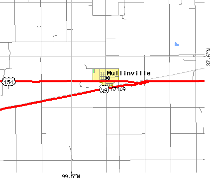 Mullinville, KS (67109) map