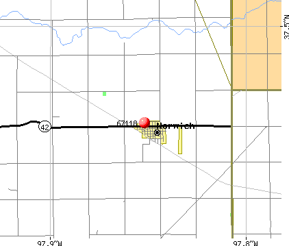 Norwich, KS (67118) map