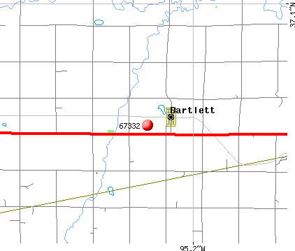 Bartlett, KS (67332) map