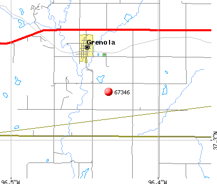 Grenola, KS (67346) map